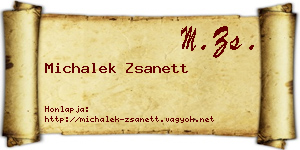 Michalek Zsanett névjegykártya